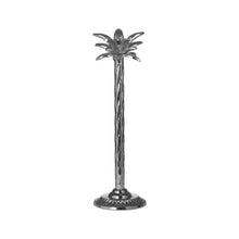 Load image into Gallery viewer, Large Silver Palm Tree Candle Holder