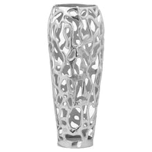 Load image into Gallery viewer, Ohlson Silver Perforated Coral Inspired Vase