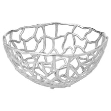 Load image into Gallery viewer, Ohlson Silver Perforated Coral inspired Decorative Large Bowl