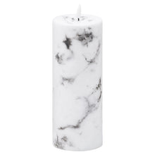 Load image into Gallery viewer, Luxe Collection Natural Glow 3.5x9 Marble Effect LED Candle