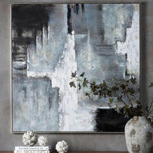 Load image into Gallery viewer, Elara - Hand Painted Black & White Layered Abstract Art Painting