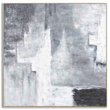 Load image into Gallery viewer, Elara - Hand Painted Black & White Layered Abstract Art Painting