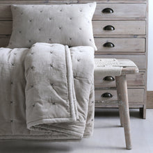 Load image into Gallery viewer, This is the Natural cushion which layers harmoniously with the ALSO Home collection and pairs perfectly with the matching Criss Cross Natural Velvet Velvet Throw.